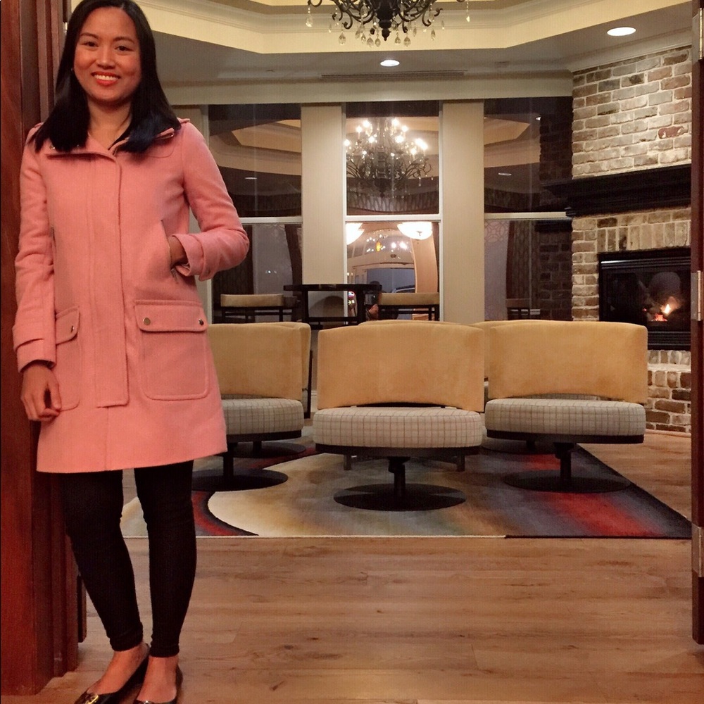 J. Crew pink coat